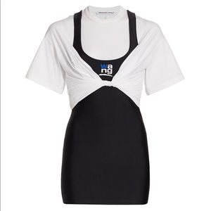 NWT alexanderwang.t Hybrid Twist T-Shirt Racerback Dress